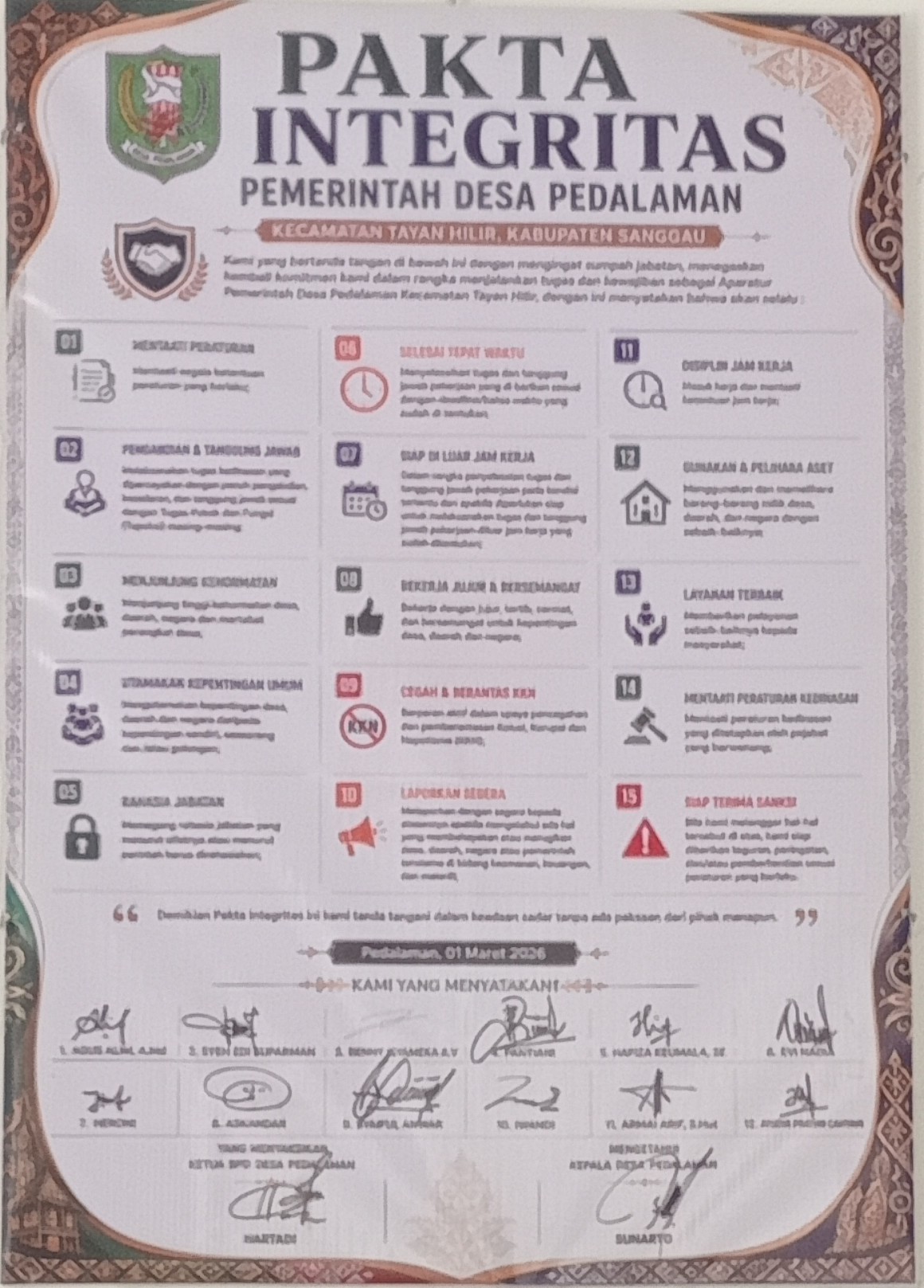 Pakta Integritas